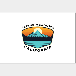 Alpine Meadows Ski Snowboard Mountain California Yosemite - Travel Posters and Art